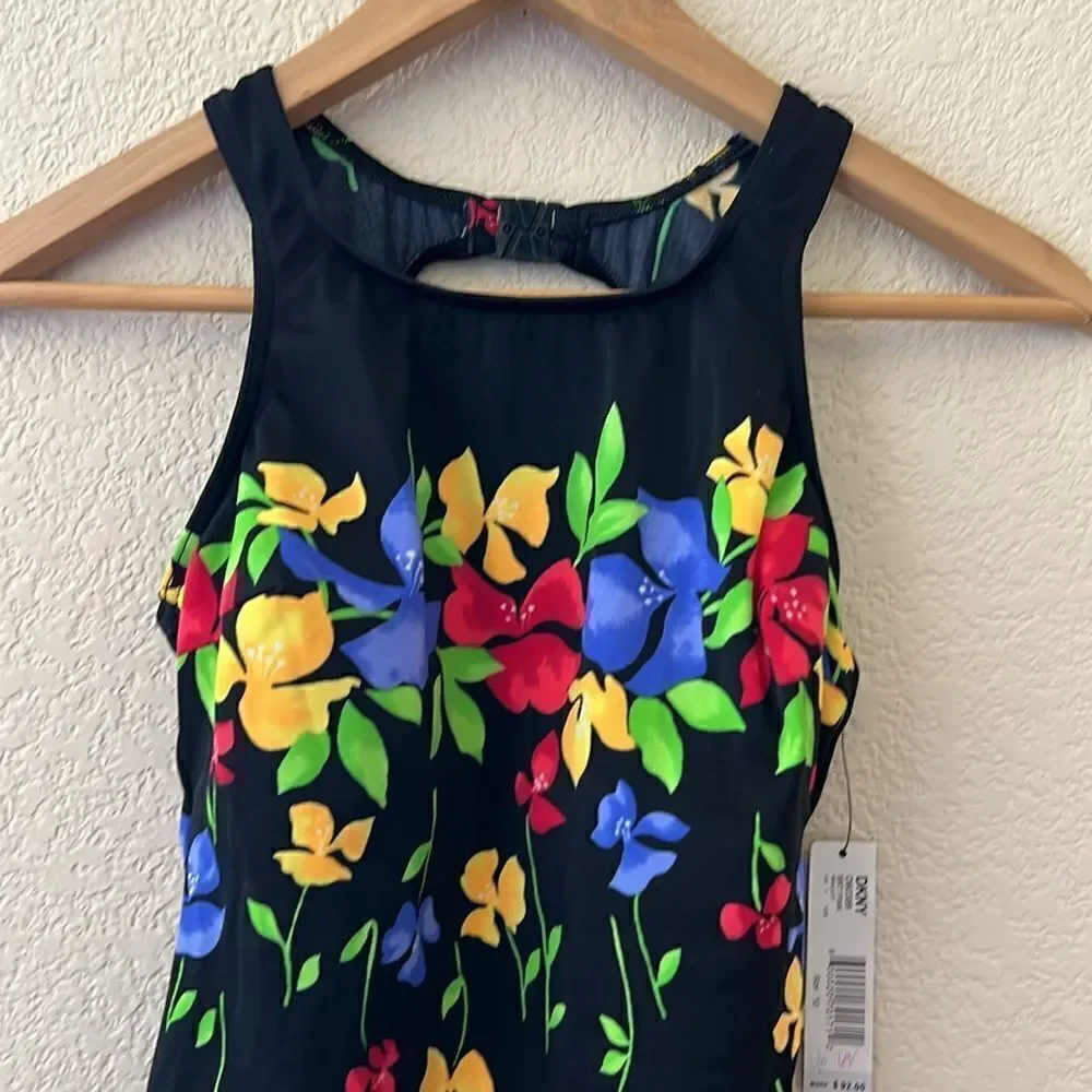 NWT Vintage DKNY Floral Swimsuit size 10 - Picture 3 of 8
